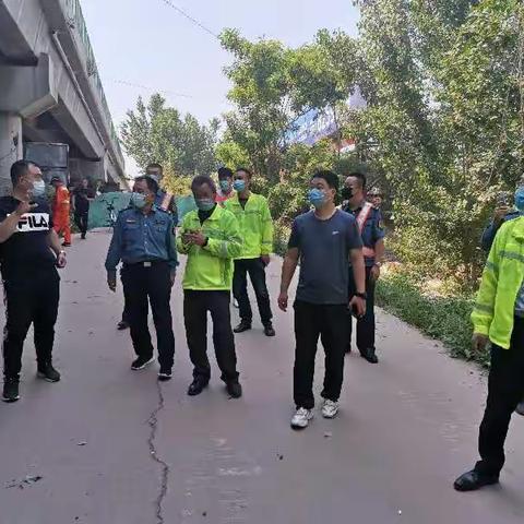 为了确保两会顺利开展，丛台区交通运输局对高速桥下危险物品进行安全排查并整治