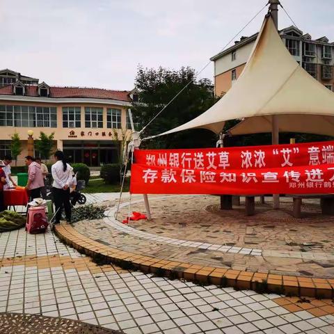 郑州银行鹤壁分行组织员工开展“迎端午送艾草”活动，扎实推进存款保险知识宣传