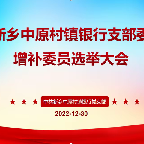 中共新乡中原村镇银行支部委员会圆满召开增补委员选举大会