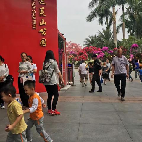 小A班的小朋友们莲花山公园游玩