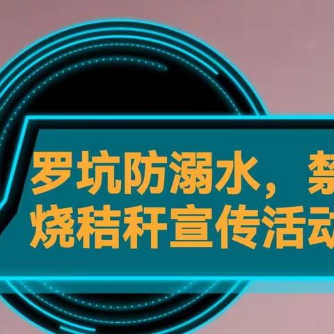 罗坑村（开展禁止焚烧秸秆，及防溺水）宣传活动由，村两委｛巾帼志愿队，退役军人志愿队，文明实践员志愿队，｝