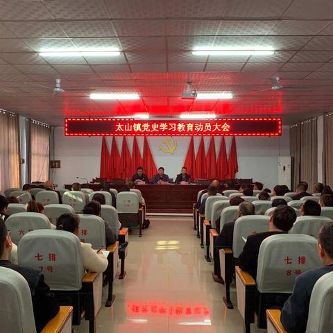 深化党史教育  传承红色基因——太山镇召开党史学习教育动员大会