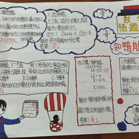 创新特色作业，快乐数学活动——记占鳌小学  数学“错题卡″展评