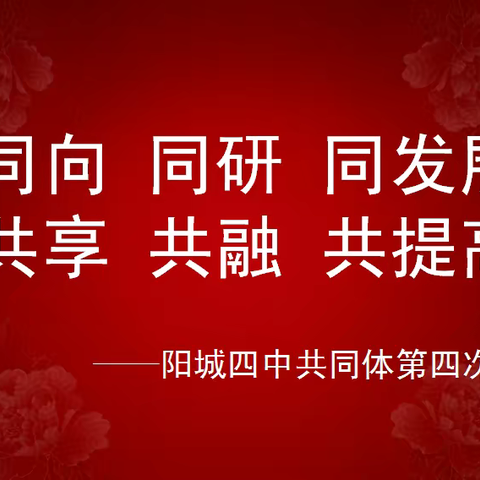 “集七校之智谋发展大计 聚联盟合力促质量提升”——阳城四中共同体第四次联席会议