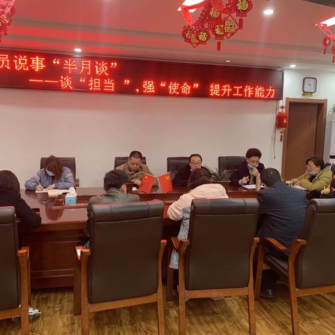 小夹社区党员说事半月谈--谈“担当 ”,强“使命” 提升工作能力