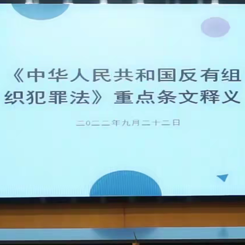 碑林区教育局《反有组织犯罪法》专题培训视频会议