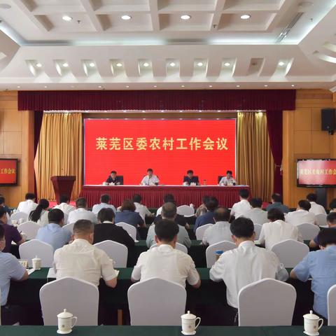 莱芜区委农村工作会议召开