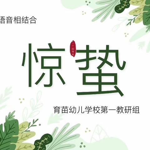 二十四节气之惊蛰——第一教研组活动