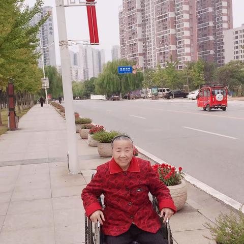 奶奶轮椅逛二乔