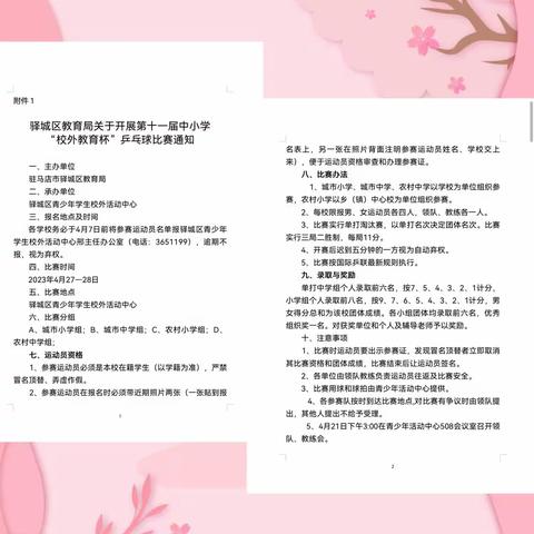 胡庙小学    “乒”出活力  赛出精彩    区“校外教育杯”乒乓球比赛活动