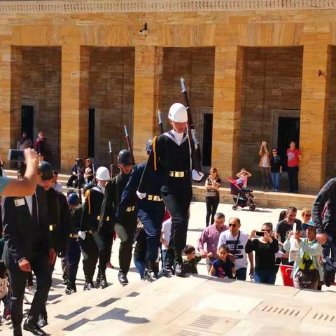 土耳其国父陵卫兵换岗仪式