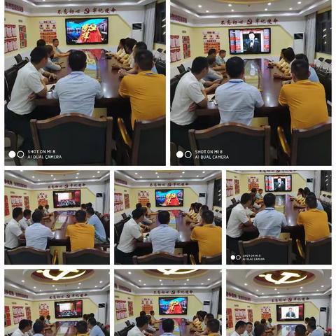 万人海鲜广场党支部组织集中观看学习《榜样4》专题节目