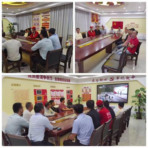 火车头万人海鲜广场党支部组织观看《党课开讲啦》节目第1期《党的光辉历程》。