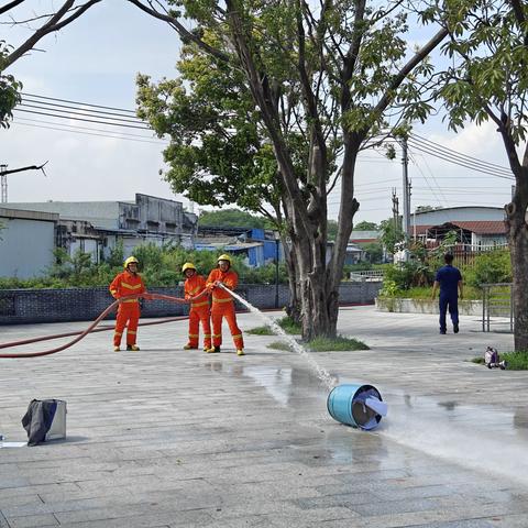 江高镇村级微型消防站应急演练活动