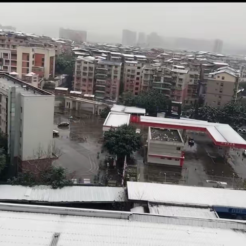 南充的初雪 初2022级2班彭奕菡