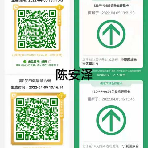 灵武市童乐幼儿园4月5日小二班健康情况筛查