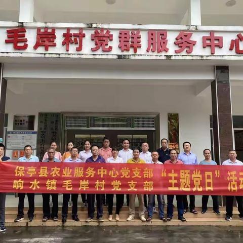 保亭县农业服务中心党支部与毛岸党支部联合开展2022年“七一”主题党日活动