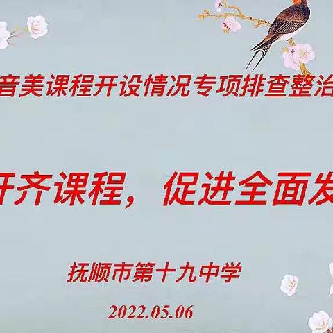 开足开齐课程，促进全面发展——十九中学体音美课程开设情况专项排查整治工作纪实