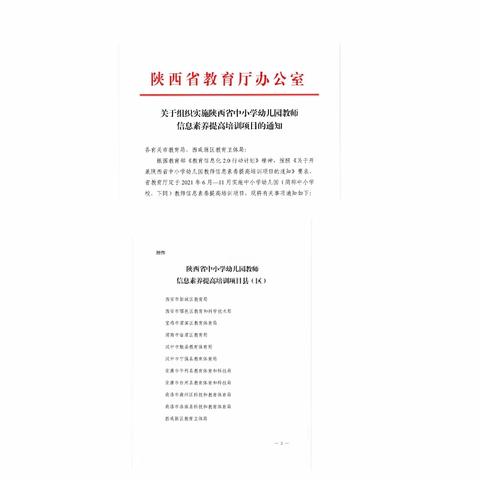 新城区教育局积极组织实施陕西省中小学幼儿园教师信息素养提高培训项目活动