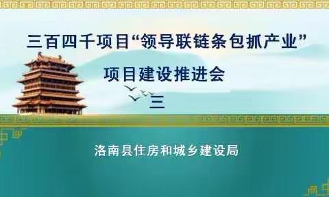 洛南县住建局召开“三百四千”项目“领导联链条花溪弄药王谷项目”推进会