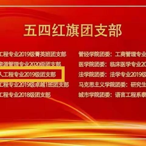 祝贺我班团支部获得五四红旗团支部称号