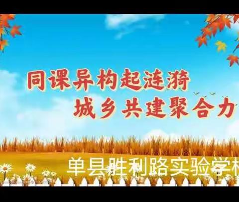 同课异构起涟漪   城乡共建聚合力——胜利路实验学校共同体城乡共建“同课异构”教研活动纪实