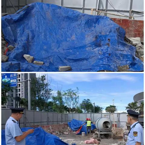 住建大队7月4日环境空气质量改善200天专项执法工作