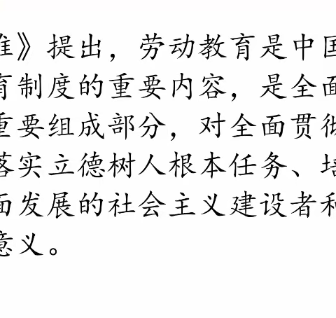 劳动教育促五育融合（七）