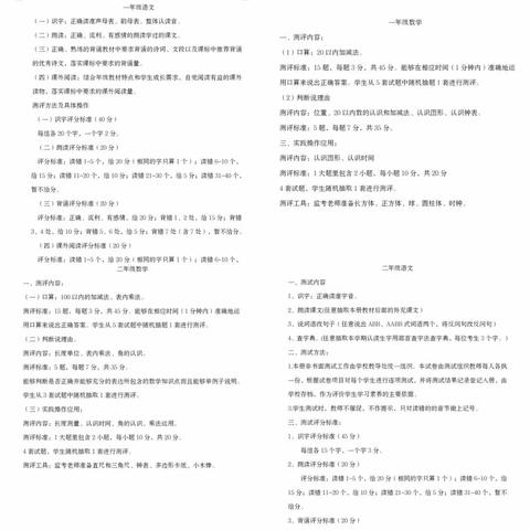 践行“双减”促成长，“趣考”我最棒———大年乡小学一、二年级期末非纸笔综合检测