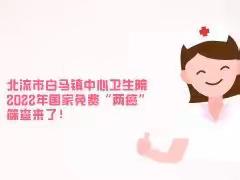 北流市白马镇中心卫生院2022年国家免费“两癌”筛查来了！