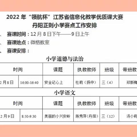 融合信息技术 成就智慧课堂——2022年“领航杯”江苏省信息化教学优质课大赛（丹阳市正则小学赛点）圆满落幕