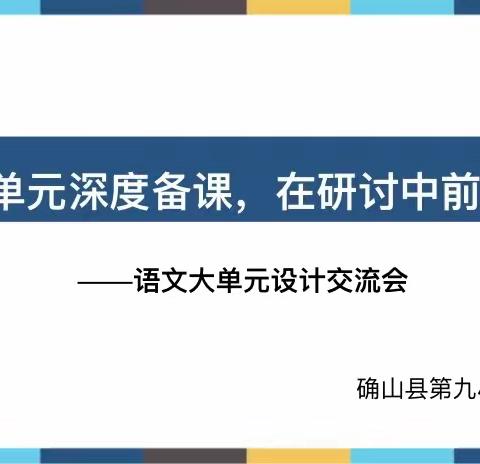 深度学习促提升，确山县第九小学研磨“大单元教学”
