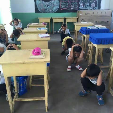 地震无情 防患先行 ---记大寨小学防震减灾演习