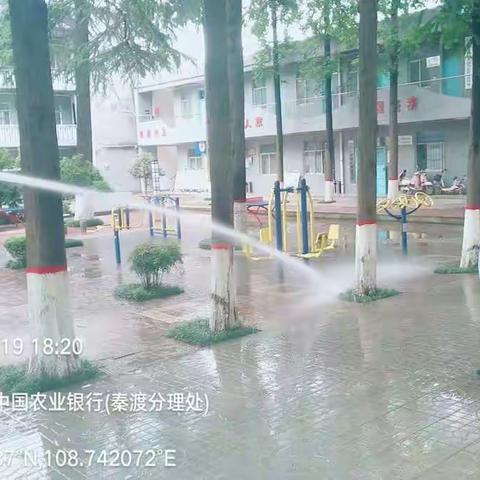 对秦镇政府机关院子、和谐公司院子做了个大冲洗。