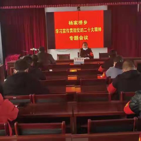 踔厉奋发启新程    笃行不怠谱新篇——杨家桥乡召开学习宣传贯彻党的二十大精神专题会议