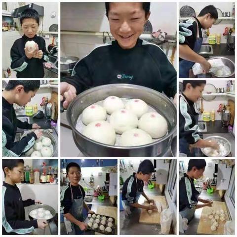 麦香香飘四溢     巧手制作寿桃——远航四班劳动实践活动纪实