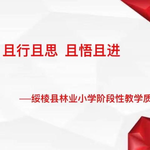 且行且思  且悟且进———绥棱县林业小学阶段性教学质量分析研讨会