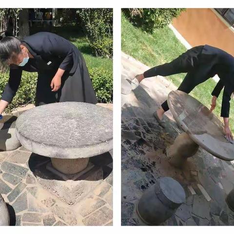 国昌公司电力小区楼道清理进行时