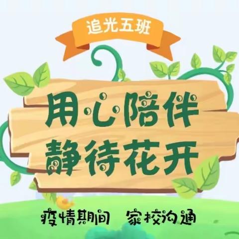 用心陪伴 静待花开——追光五班温暖居家亲子生活记