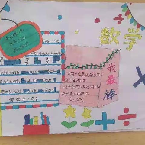 库伦镇小学四年二班 数学第二单元 观察物体  数学小报