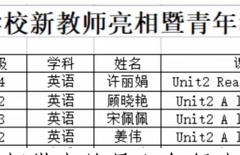 新人新气象，动力不可挡--河东工业园实验学校英语组举行新教师亮相课活动