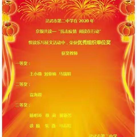 喜报——京银互动一带一路共读工程教师及学生获奖情况简讯