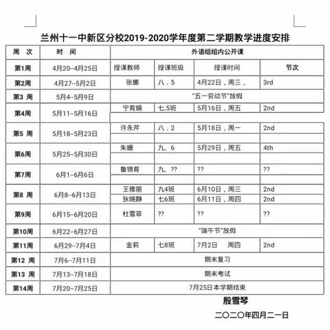 因生动而优秀，因扎实而精彩——兰州十一中教育集团新区分校英语组宁育娟老师公开课活动