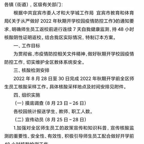 关于长兴镇中心幼儿园小朋友8月28日在长兴镇核酸检测点检测核酸的温馨提示