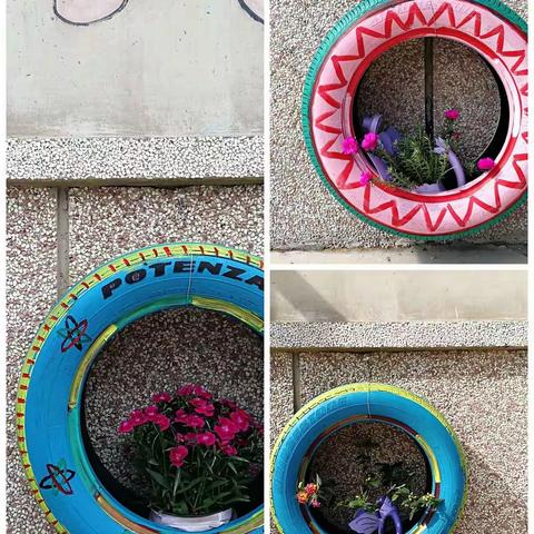 废旧轮胎穿彩衣     妙趣横生伴童真