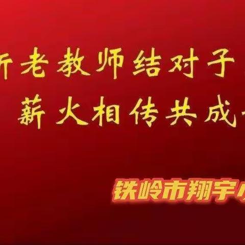 新老教师结对子 薪火相传共成长——铁岭市翔宇小学师徒结对活动暨新教师自主互助学习型课堂汇报课展示