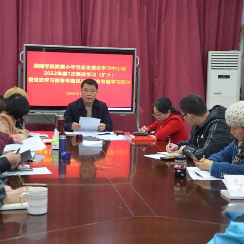 湘南学院附属小学党总支理论学习中心组2022年第一次集体学习（扩大）暨党史学习教育专题民主生活会专题