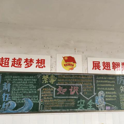 大南湖中学“新学期、新征程”主题黑板报展