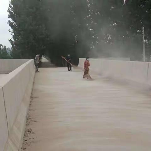 西张庄村开展二干支渠大桥周边卫生整治行动。