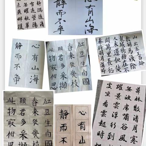 渣津镇朴田小学教师“三笔一画”风采展示